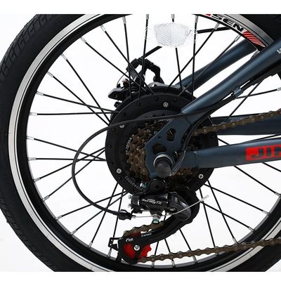 Bicicleta elétrica dobrável de 20 polegadas 36v 6 SPEED Bateria de lítio removível para ciclismo ao ar livre
