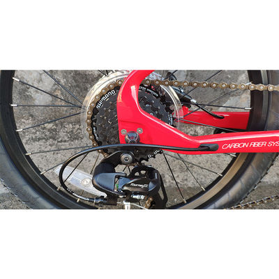 Bicicleta infantil de 20 polegadas com garfo de suspensão e estrutura de fibra de carbono pesa apenas 11 kg