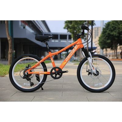 Bicicleta infantil de 20 polegadas Quadro de cauda macia Rodas de treinamento vermelho/azul 3-8 anos