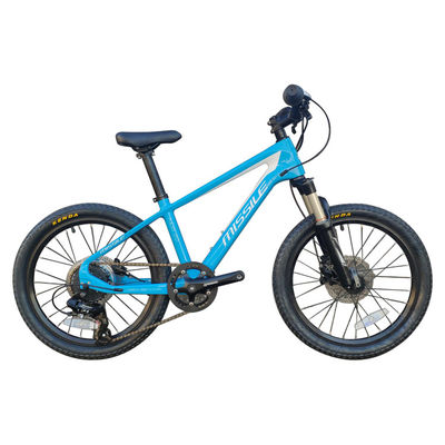 Bicicleta de montanha de 20 polegadas para crianças de 7 a 10 anos com suspensão de garfo e pesando 11 kg