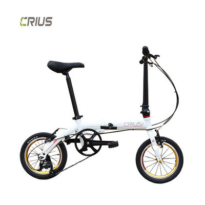 Full Shockproof Frame Crius 14 polegadas Smart Lightweight Alloy Folding Bikes para adultos