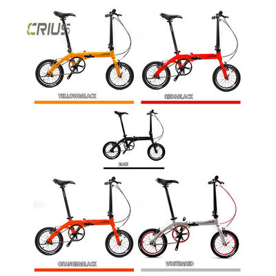 Full Shockproof Frame Crius 14 polegadas Smart Lightweight Alloy Folding Bikes para adultos