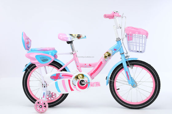 Bicicleta infantil com material de estrutura de aço e embalagem em caixa de cartão