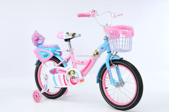 Bicicleta infantil com material de estrutura de aço e embalagem em caixa de cartão