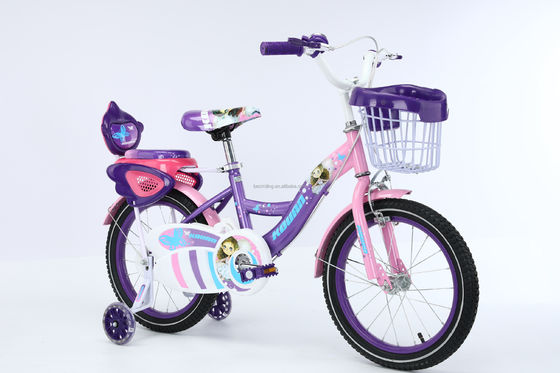Bicicleta infantil com material de estrutura de aço e embalagem em caixa de cartão