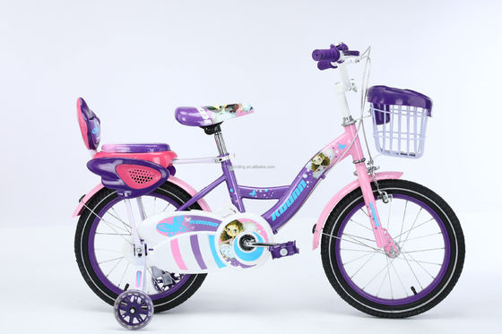 Bicicleta infantil com material de estrutura de aço e embalagem em caixa de cartão