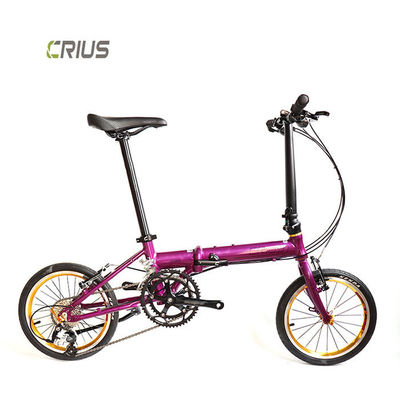 Bicicleta dobrável de 16 polegadas com descolador traseiro R9 e cassete Xunjie 9s 11-28T