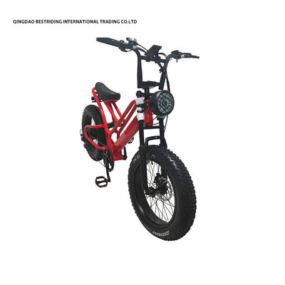Bicicleta elétrica de travagem de disco mecânico 48v 500w Bicicleta elétrica de motor 2 rodas 20 polegadas Pneus gordos