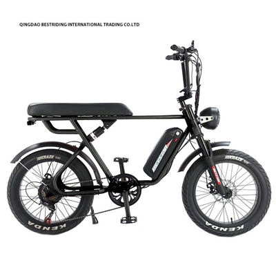 Bicicleta elétrica personalizada de 48V 1000W 20 polegadas de pneu gordo e 52V Bateria de lítio carregador