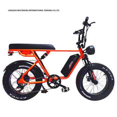Bicicleta elétrica personalizada de 48V 1000W 20 polegadas de pneu gordo e 52V Bateria de lítio carregador