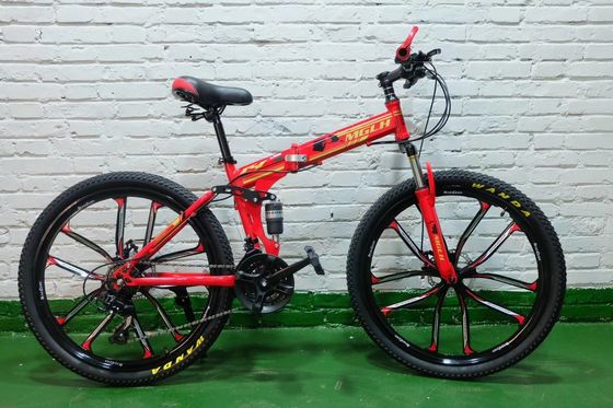 Bicicletas dobráveis de 20 polegadas para adultos Quadro de aço Pintura interna comprimento 1,33m