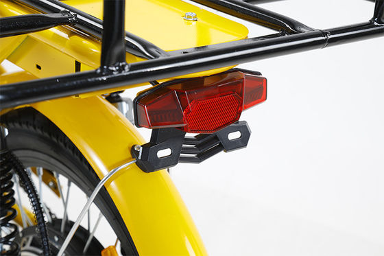Bicicleta de carga elétrica para entrega Estrutura de aço 48V 400W Motor sem escovas Bateria de lítio