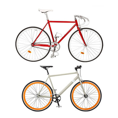 700c Tamanho da roda Pesos leves Bicicleta de engrenagem fixa SKD 85% de montagem Design leve