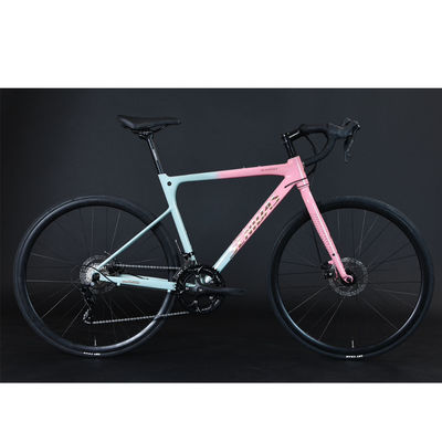 Bicicleta rodoviária de soldagem de fibra de carbono 700C 2*9s 1*9s AL Quadro Bonito Forma AL Hub E 10kg