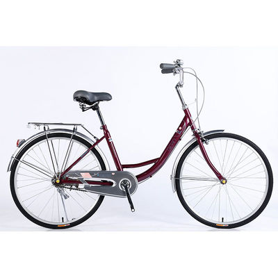 Bicicleta urbana de rua de estrutura de aço personalizada 26 para mulheres e homens no mercado europeu