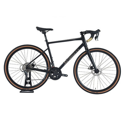 Pedal comum através do eixo 700 * 40C freio de disco hidráulico bicicleta de cascalho com cabos ocultos