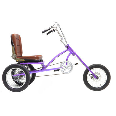 16 polegadas de velocidade única City Bike Tricycle Bicicleta com travão de disco 160mm e pneu local preto