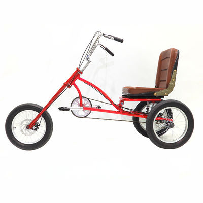 Volante de 16 polegadas 18T Velocidades Locais Velocidade única 3 Rodas Trike Cargo Rickshaw Pedal Tricycle