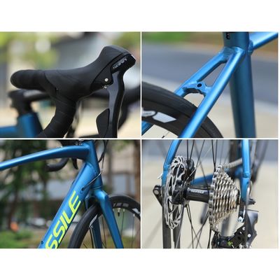 700C Bicicleta de estrada de estrutura dura de 18 velocidades Material do quadro de liga de alumínio 10,5 kg Peso