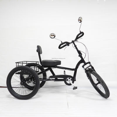 Estrutura de aço de carbono 7 velocidades Trike de carga com rodas de alumínio de 24 polegadas de espessura