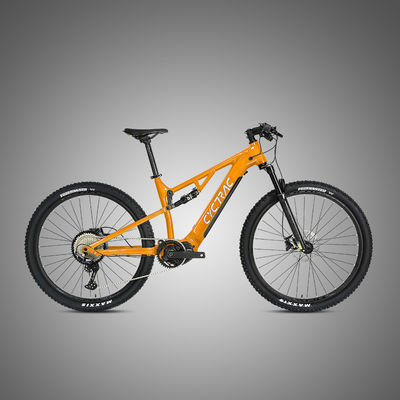 48V Mid Drive Fibra de carbono através do eixo Quadro de impulso Cabos internos Bicicleta elétrica EM6 Ebike