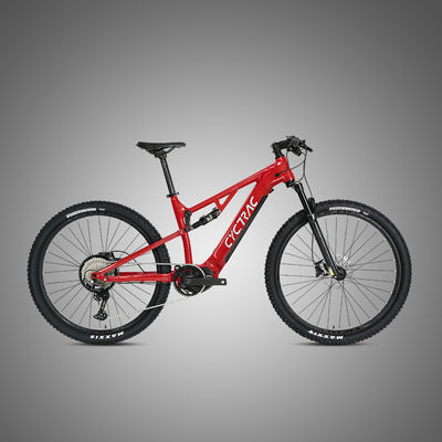 48V Mid Drive Fibra de carbono através do eixo Quadro de impulso Cabos internos Bicicleta elétrica EM6 Ebike