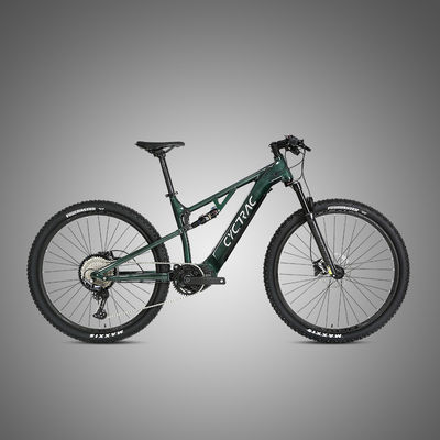 48V Mid Drive Fibra de carbono através do eixo Quadro de impulso Cabos internos Bicicleta elétrica EM6 Ebike
