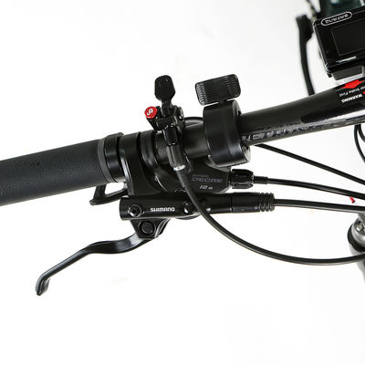 48V Mid Drive Fibra de carbono através do eixo Quadro de impulso Cabos internos Bicicleta elétrica EM6 Ebike