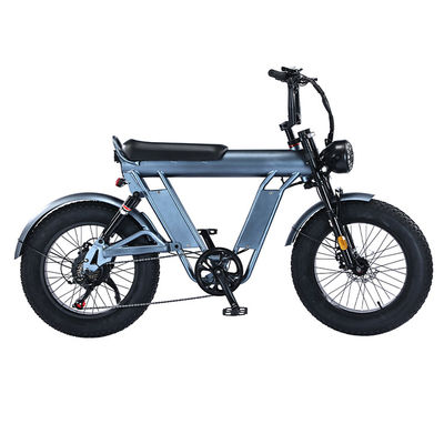 Bicicleta elétrica de pneus gordos de 20 polegadas com estrutura de liga de alumínio de 48V e dupla suspensão