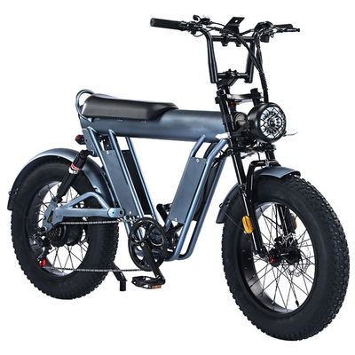 Bicicleta elétrica de pneus gordos de 20 polegadas com estrutura de liga de alumínio de 48V e dupla suspensão