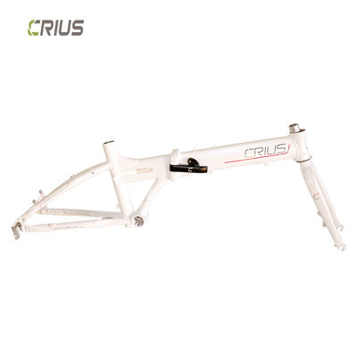 Quadro de bicicleta dobrável de liga de alumínio de 20" com modo de processamento de superfície brilhante Adequado