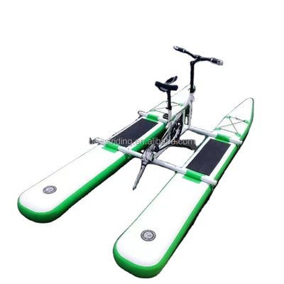 Desportos aquáticos ao ar livre Bicicleta aquática de metal com bicicleta de hélice flutuante inflável
