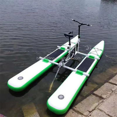 Desportos aquáticos ao ar livre Bicicleta aquática de metal com bicicleta de hélice flutuante inflável