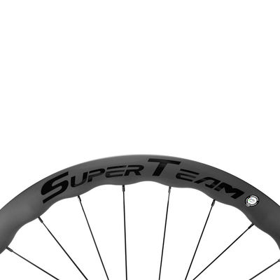 Superteam personalizado 25mm Largura 45mm Profundidade Clincher Carbono rodas de bicicleta