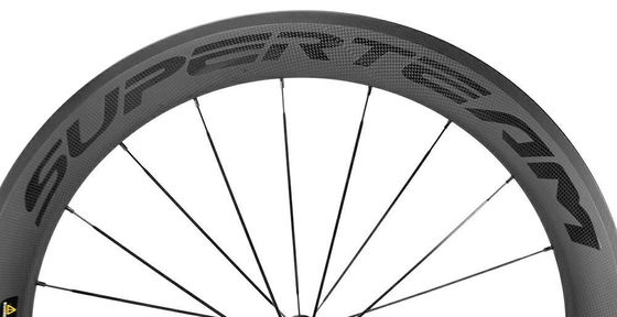 Rodas de bicicleta de fibra de carbono de 45 mm personalizáveis 700c 20 24h R13 Hub Rodas de carbono