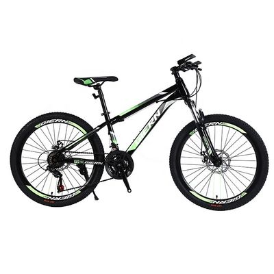Ferro de material de garfo 26 polegadas mountain bike com freio de disco dianteiro e traseiro