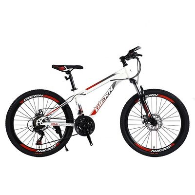 Ferro de material de garfo 26 polegadas mountain bike com freio de disco dianteiro e traseiro