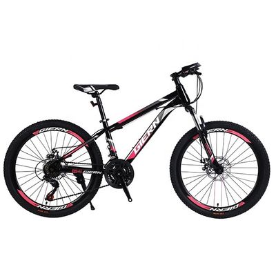 Ferro de material de garfo 26 polegadas mountain bike com freio de disco dianteiro e traseiro
