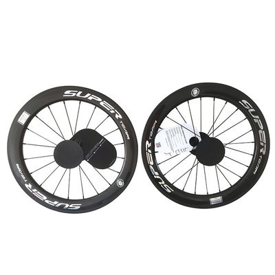 Preta 451 Brake de borda 3K brilhante Cerâmica Hub de rolamento Lâmina Spokes Superteam Wheelset de carbono