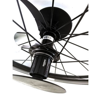 Preta 451 Brake de borda 3K brilhante Cerâmica Hub de rolamento Lâmina Spokes Superteam Wheelset de carbono