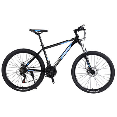 Bicicleta de montanha esportiva de estrutura de aço com largura de pneu de 26 polegadas e travão de disco mecânico Tongli