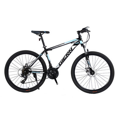Rodas dianteiras e traseiras, travões de disco, bicicleta de montanha de 26 polegadas com estrutura de aço resistente.