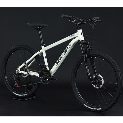 Bicicleta de montanha de modelo básico de estrutura de alumínio com engrenagens de 7 velocidades e freio de disco hidráulico
