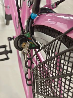 24 polegadas de bicicleta da cidade de velocidade única bicicleta da cidade travão de disco com luz dinamo