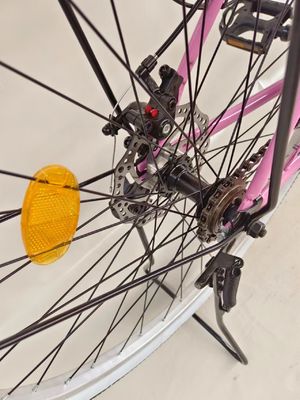 24 polegadas de bicicleta da cidade de velocidade única bicicleta da cidade travão de disco com luz dinamo