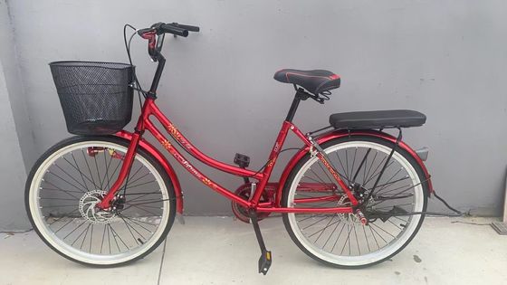 Bicicleta de 24 polegadas para Mulheres com Rear Rack Elegante Ciclo de Mulheres Bicicleta Urbana Femenina Estilo Clássico Bicicleta Feminina